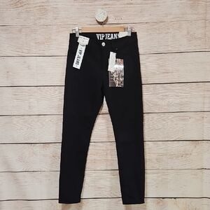 NWT VIP Women's Sculting Stretch Black Skinny Jeans 5 27